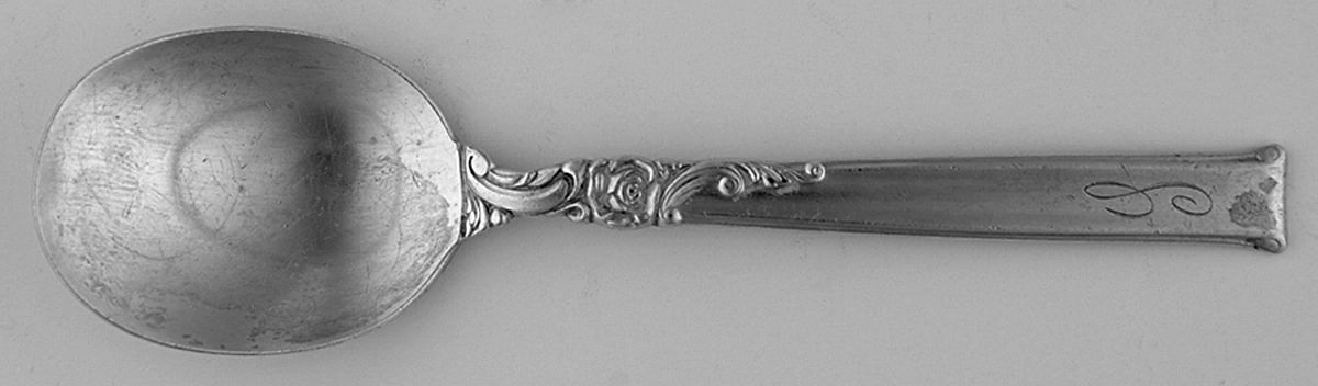 Silver Rose (Sterling, 1956) Straight Handle Baby Spoon by Oneida Silver-1