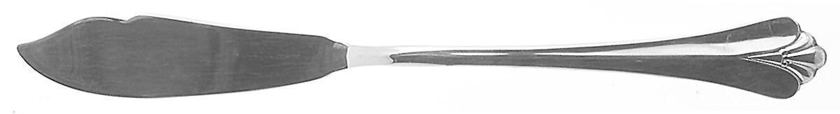 Silver Royal Flute (Silverplate) Flat Handle Master Butter Knife by Oneida Silver-1
