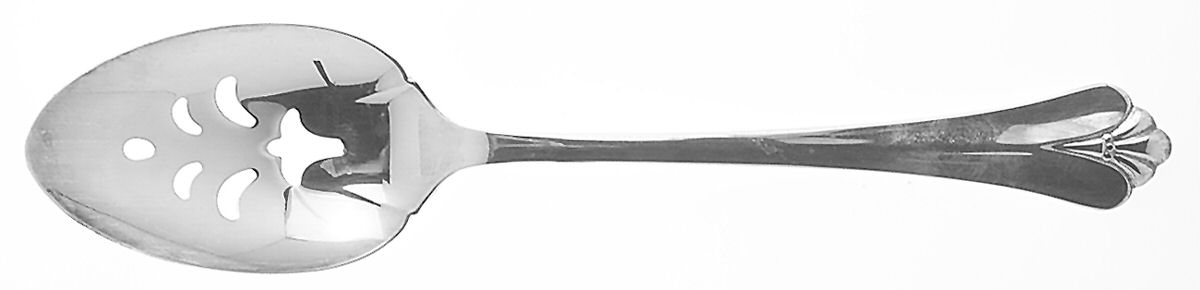Silver Royal Flute (Silverplate) Pierced Tablespoon (Serving Spoon) by Oneida Silver-1