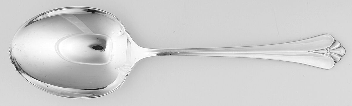 Silver Royal Flute (Silverplate) Solid Smooth Casserole Spoon by Oneida Silver-1