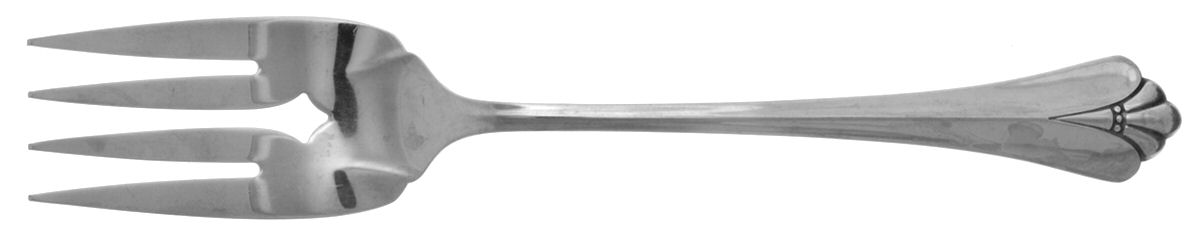 Silver Royal Flute (Silverplate) Medium Solid Cold Meat Serving Fork by Oneida Silver-1