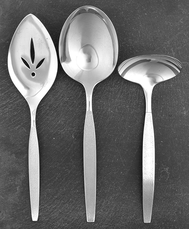 Silver Sands (Silverplate, 1966) 3 Piece Completer Set by Oneida Silver-1