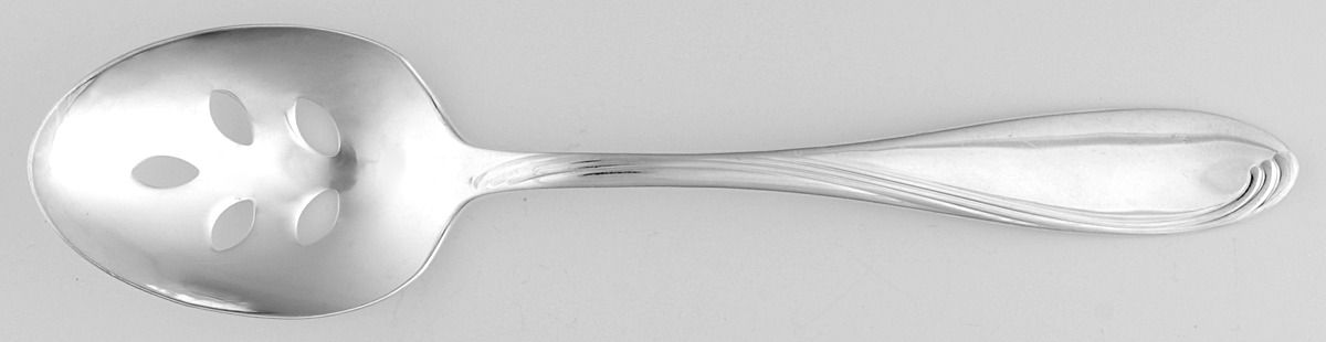 Silver Scroll (Silverplate) Pierced Tablespoon (Serving Spoon) by Oneida Silver-1