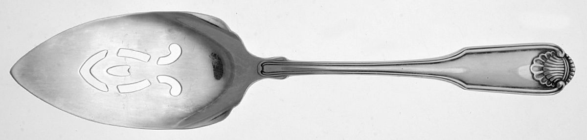 Silver Shell (Silverplate, 1978) Server-Pie/Solid-Pierced by Oneida Silver-1