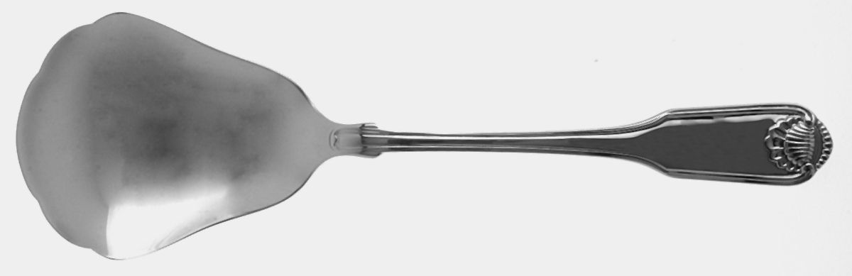 Silver Shell (Silverplate, 1978) Solid Smooth Casserole Spoon by Oneida Silver-1