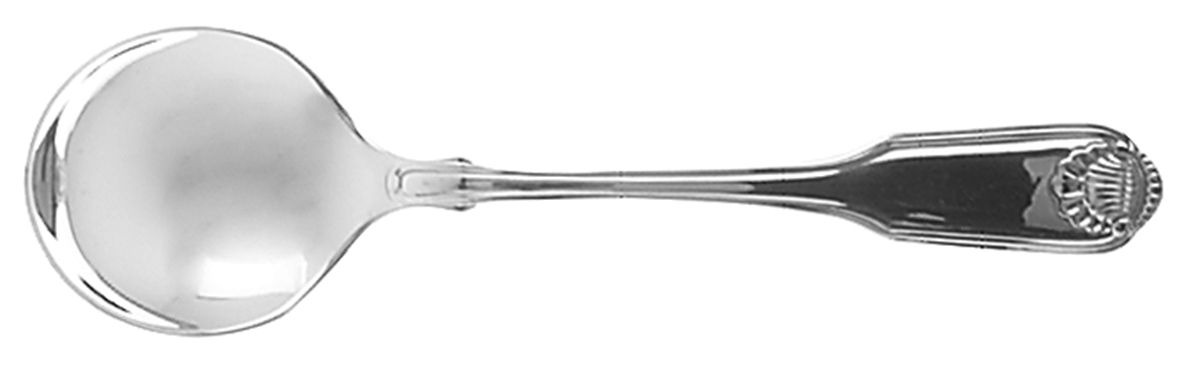 Silver Shell (Silverplate, 1978) Round Bowl Soup Spoon (Cream Soup) by Oneida Silver-1