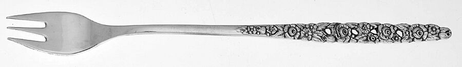 Silver Valentine (Silverplate, 1973) Cocktail/Seafood Fork by Oneida Silver-1