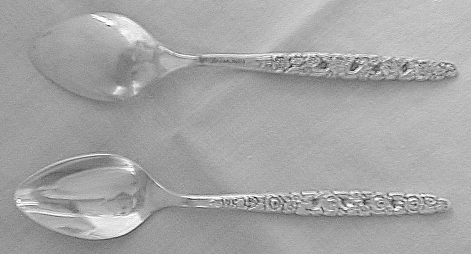 Silver Valentine (Silverplate, 1973) Straight Handle Baby Spoon by Oneida Silver-1