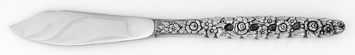 Silver Valentine (Silverplate, 1973) Hollow Handle Master Butter Knife by Oneida Silver-1