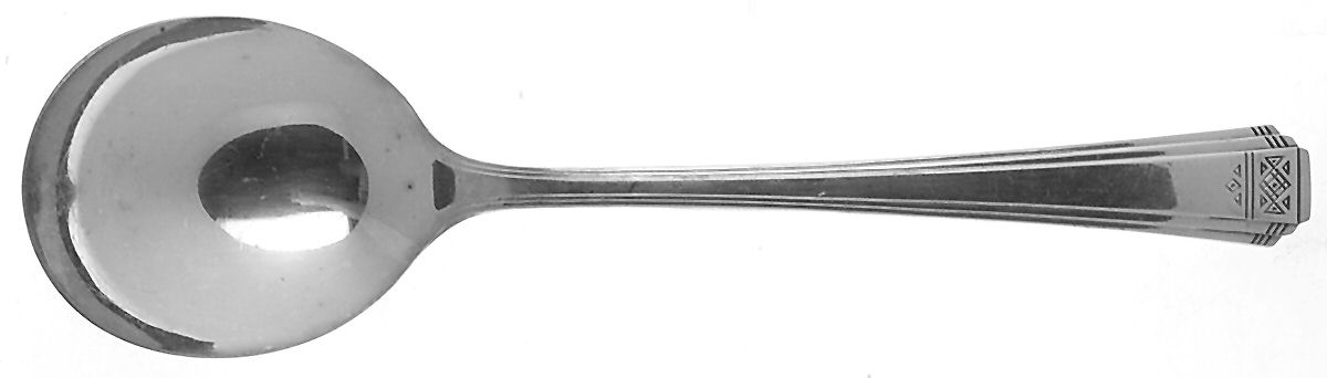 Skyline-Skycrest (Silverplate, 1930) Round Bowl Soup Spoon (Gumbo) by Oneida Silver-1