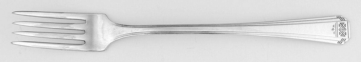 Skyline-Skycrest (Silverplate, 1930) Grille Fork (Viande) by Oneida Silver-1