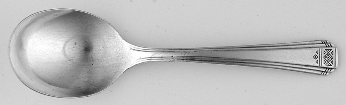 Skyline-Skycrest (Silverplate, 1930) Straight Handle Baby Spoon by Oneida Silver-1