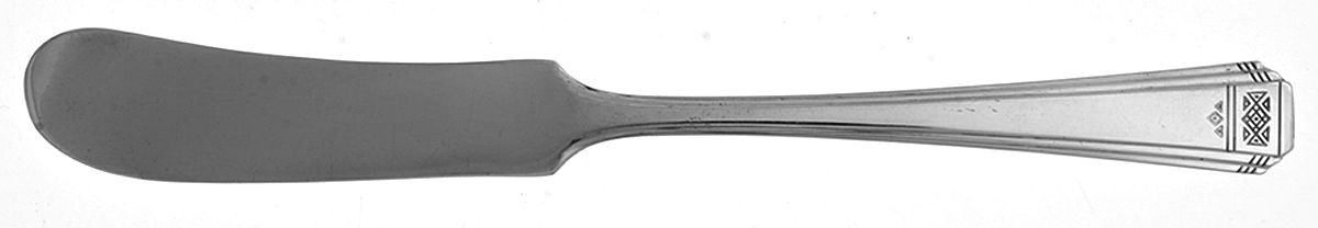 Skyline-Skycrest (Silverplate, 1930) Flat Handle Butter Spreader by Oneida Silver-1