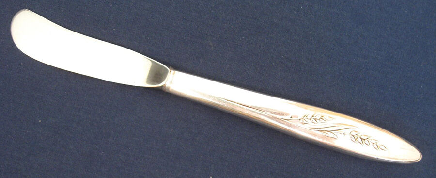 Song of Autumn (Silverplate, 1960) Butter Spreader Hollow Hdl-Paddle/Stainless Blade by Oneida Silver-1