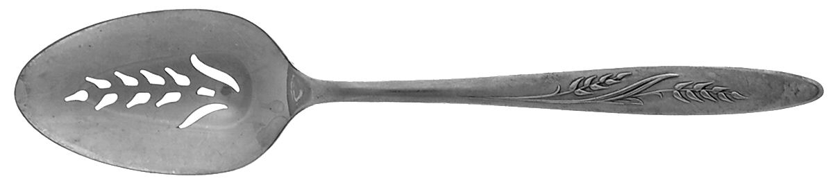 Song of Autumn (Silverplate, 1960) Pierced Tablespoon (Serving Spoon) by Oneida Silver-1