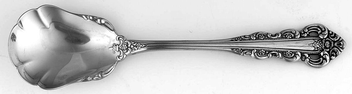 Southern Baroque (Stainless) Sugar Spoon by Oneida Silver-1