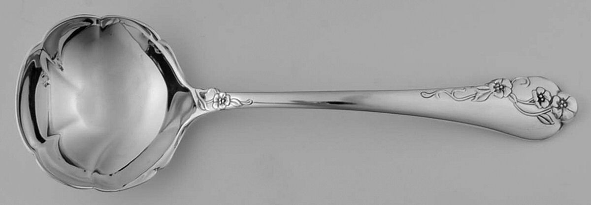 Southern Garden (Silverplate, 1989) Solid Gravy Ladle by Oneida Silver-1