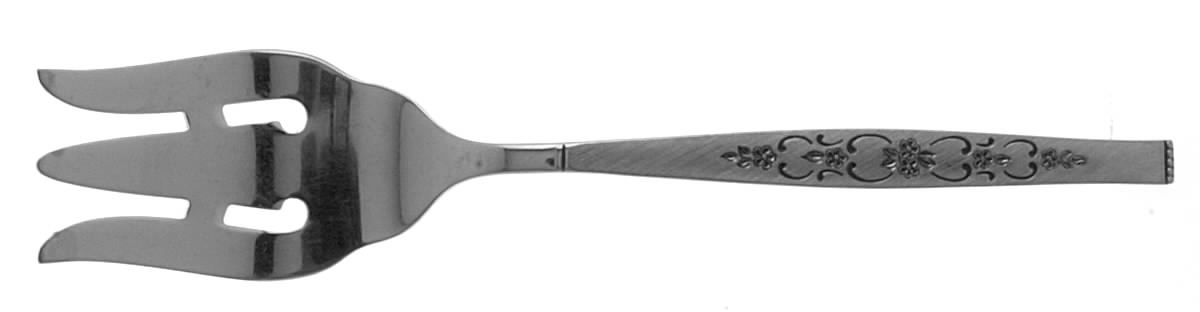 Spanada (Stainless) Medium Solid Cold Meat Serving Fork by Oneida Silver-1