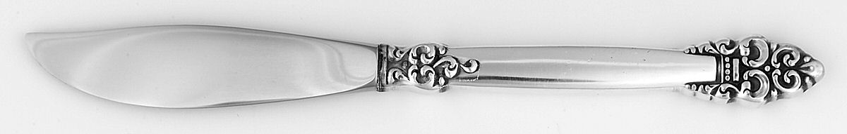 Spanish Crown (Silverplate, 1970) Hollow Handle Master Butter Knife by Oneida Silver-1