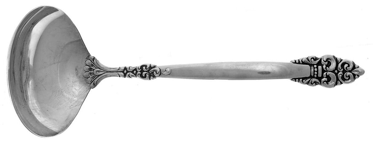 Spanish Crown (Silverplate, 1970) Solid Gravy Ladle by Oneida Silver-1