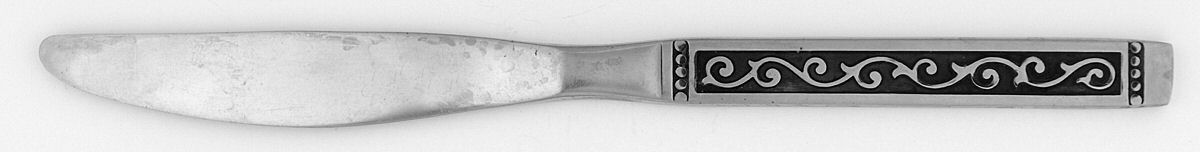 Spanish Court (Stainless) Modern Solid Knife by Oneida Silver-1