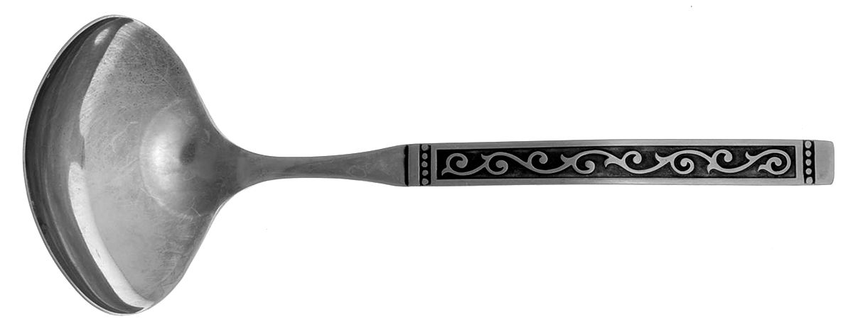 Spanish Court (Stainless) Solid Gravy Ladle by Oneida Silver-1