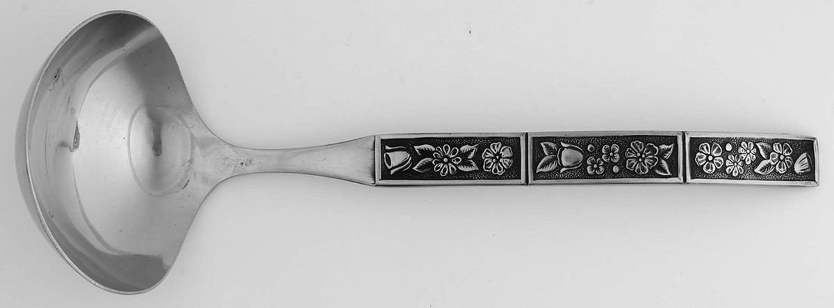 Spring Fever (Stainless) Solid Gravy Ladle by Oneida Silver-1