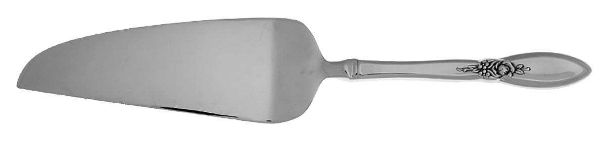 Spring Rose (Stainless) Pie and Cake Server with Stainless Blade HC by Oneida Silver-1