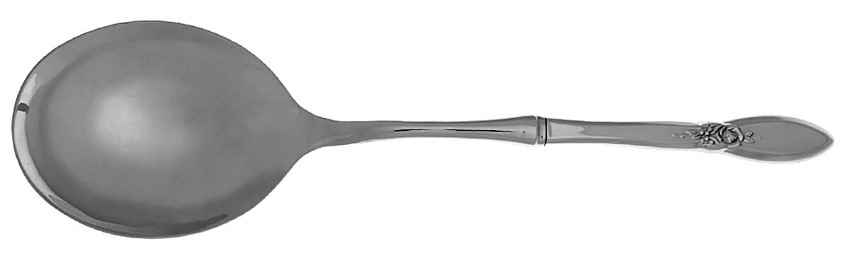 Spring Rose (Stainless) Casserole Spoon with Smooth Stainless Bowl HC by Oneida Silver-1