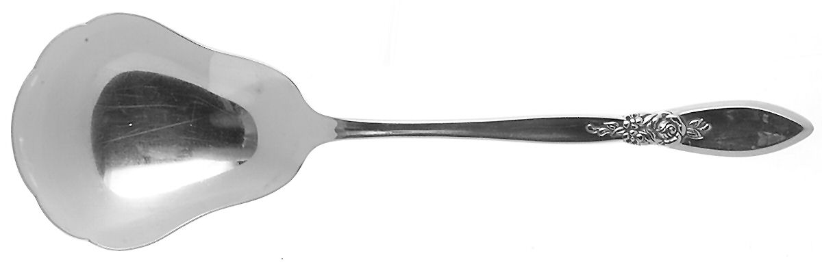 Spring Rose (Stainless) Solid Smooth Casserole Spoon by Oneida Silver-1