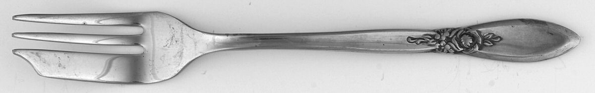 Spring Rose (Stainless) Pastry Fork by Oneida Silver-1