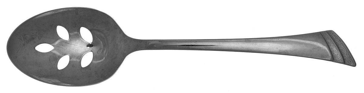 Stanza (Stainless) Pierced Tablespoon (Serving Spoon) by Oneida Silver-1