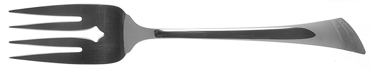 Stanza (Stainless) Medium Solid Cold Meat Serving Fork by Oneida Silver-1