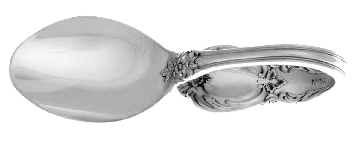 Stanton Hall (Sterling, 1951) Baby Fork with Curved Handle HC by Oneida Silver-1