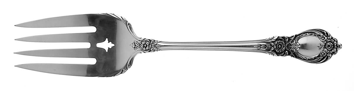 Stanton Hall (Sterling, 1951) Medium Solid Cold Meat Serving Fork by Oneida Silver-1