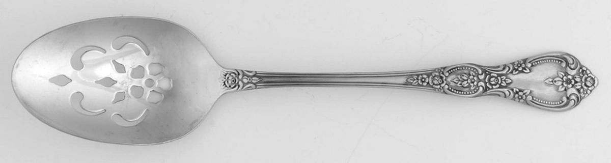 St. Ives (Stainless) Pierced Tablespoon (Serving Spoon) by Oneida Silver-1