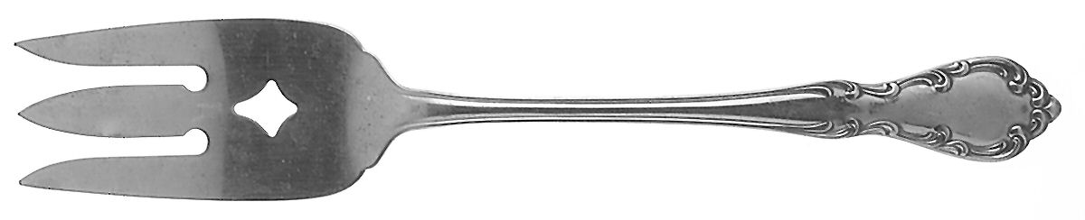 St. Louis (Stainless) Medium Solid Cold Meat Serving Fork by Oneida Silver-1