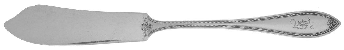 St. Regis (Silverplate, 1911) Monogramed Flat Handle Master Butter Knife by Oneida Silver-1