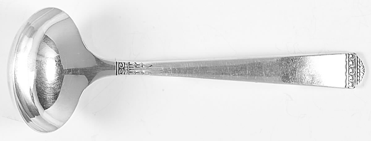 Surf Club (Silverplate, 1938) Solid Piece Cream Ladle by Oneida Silver-1