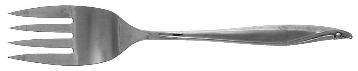 Surf Club (Stainless, Wm A Rogers) Small Solid Cold Meat Serving Fork by Oneida Silver-1
