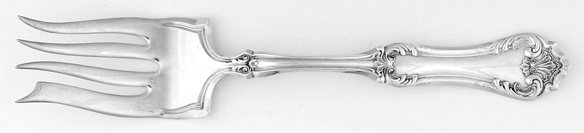 Suffolk (Silverplate, 1913) Medium Solid Cold Meat Serving Fork by Oneida Silver-1