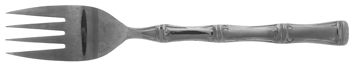 Sumatra (Stainless) Medium Solid Cold Meat Serving Fork by Oneida Silver-1