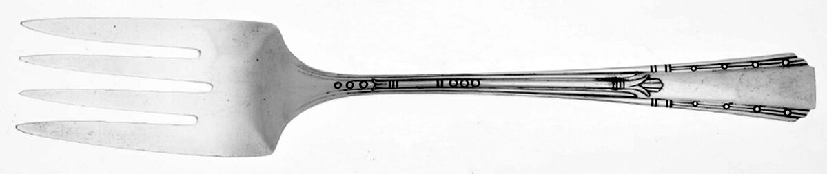 Sunrise (Silverplate, 1934) Medium Solid Cold Meat Serving Fork by Oneida Silver-1