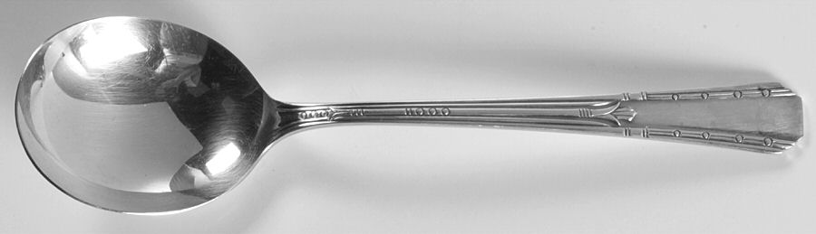 Sunrise (Silverplate, 1934) Round Bowl Soup Spoon (Gumbo) by Oneida Silver-1