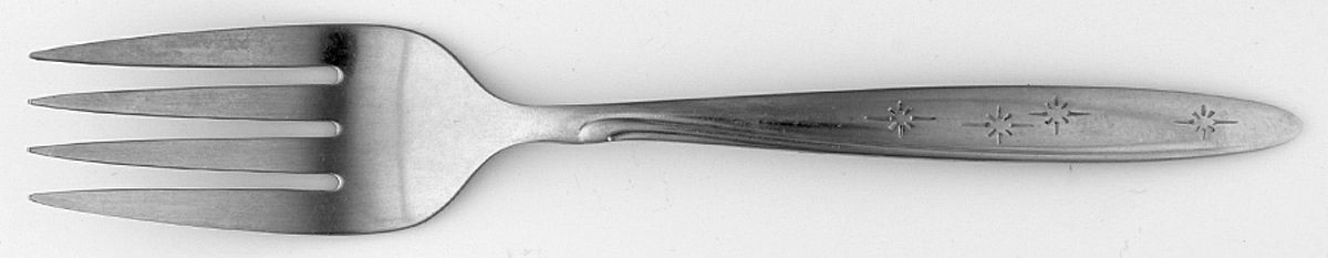 Sunburst (Stainless) Medium Solid Cold Meat Serving Fork by Oneida Silver-1