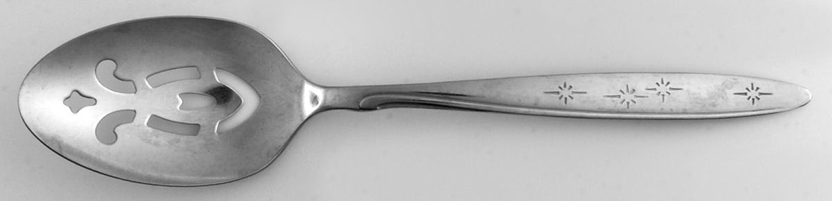 Sunburst (Stainless) Pierced Tablespoon (Serving Spoon) by Oneida Silver-1