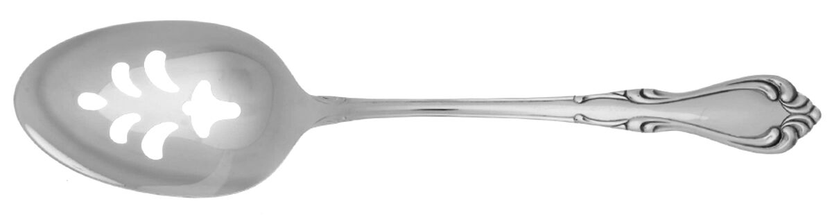 Sutton Place (Stainless) Pierced Tablespoon (Serving Spoon) HC by Oneida Silver-1