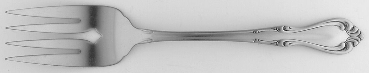 Sutton Place (Stainless) Medium Solid Cold Meat Serving Fork by Oneida Silver-1