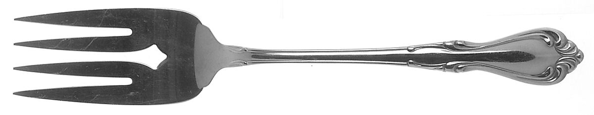 Sutton Place (Stainless) Medium Solid Cold Meat Serving Fork by Oneida Silver-1