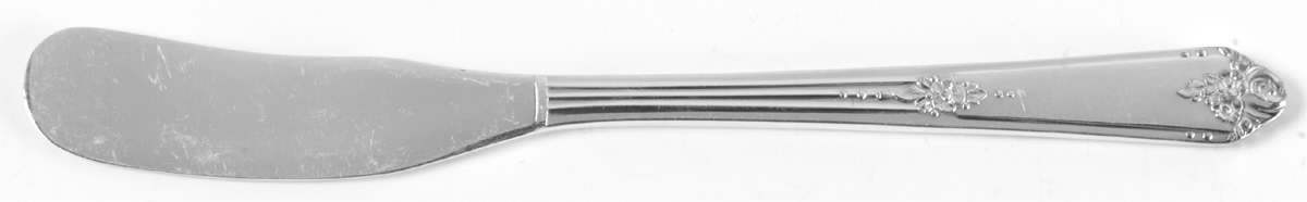 Sweet Briar (Silverplate, 1948) Flat Handle Butter Spreader by Oneida Silver-1